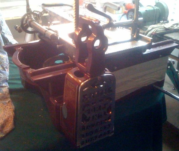 Berkel Model C Version 2 whrend der Restaurierung